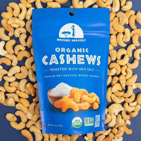 Mavuno Harvest Organic Roasted Sea Salt Cashews - 1 Pound