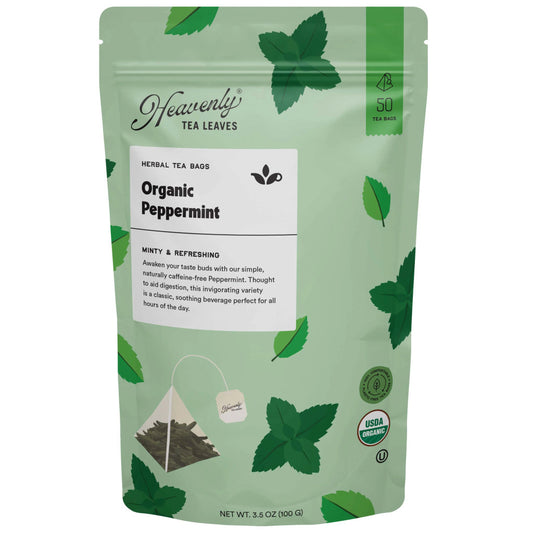 Organic Peppermint, Compostable Pyramid Tea Bags