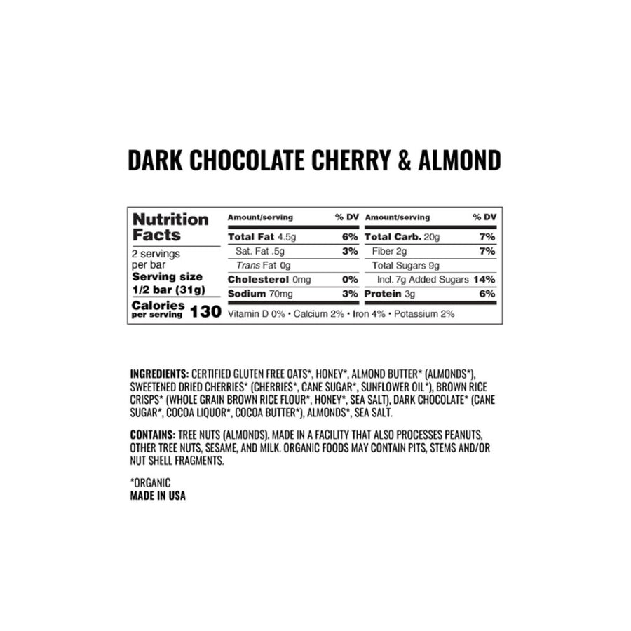 Dark Chocolate Cherry & Almond Bar (12-Pack)