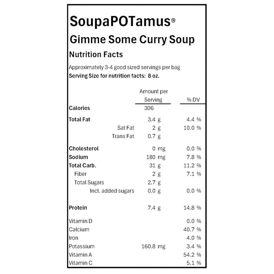 Gimme Some Curry Dehydrated Soup - Vegan, Gluten-Free (Pack)