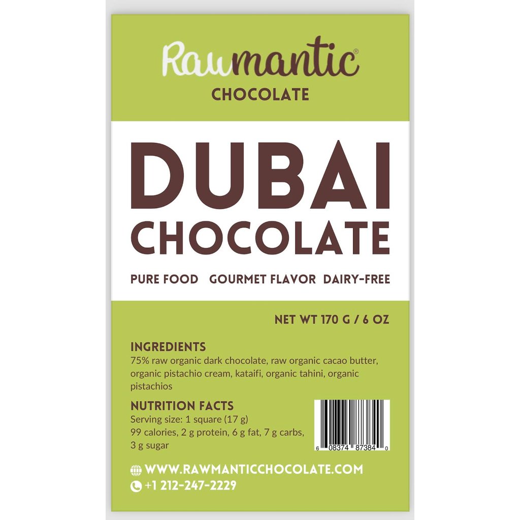 Dubai Chocolate - Pistachio Chocolate Bar - 170g