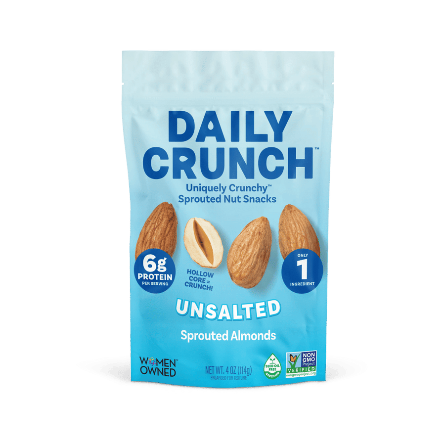 Unsalted Sprouted Almonds, 4oz Pantry Bag (6-pack)