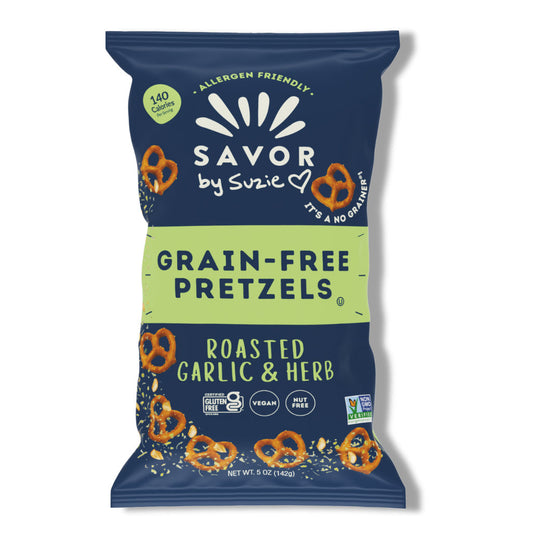 Roasted Garlic and Herb Grain Free Pretzels (4-Pack)