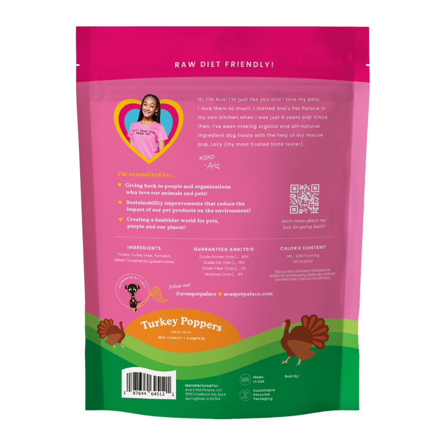 Freeze Dried Dog Treats - Turkey Poppers