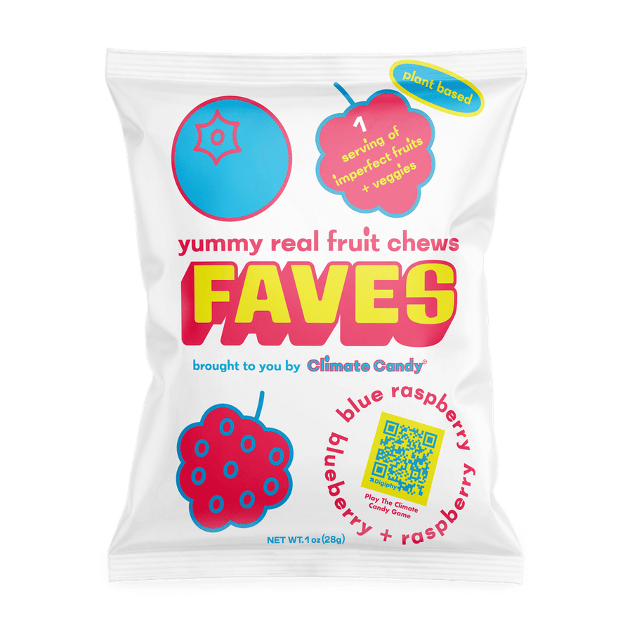 FAVES Blueberry + Raspberry Real Fruit Chews (24-Pack)