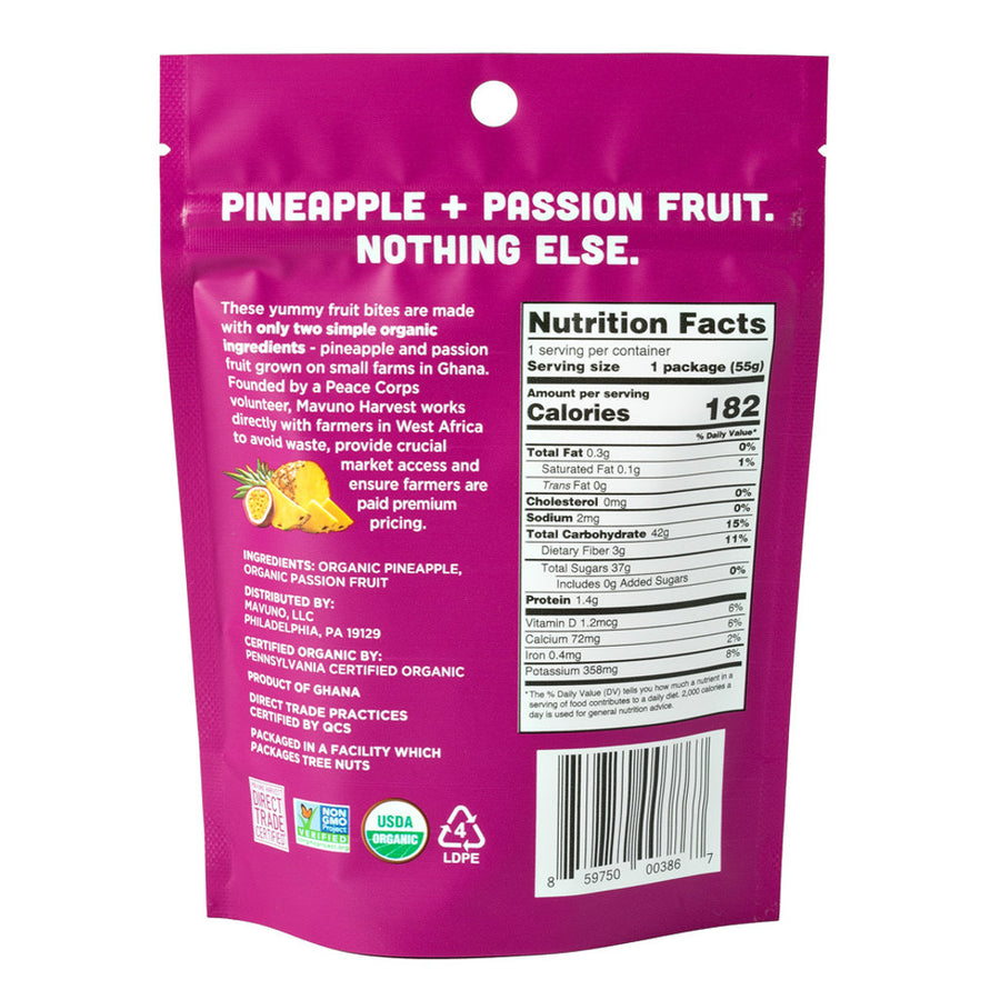 Mavuno Harvest Pineapple & Passionfruit Fruit Bites (8-Pack)