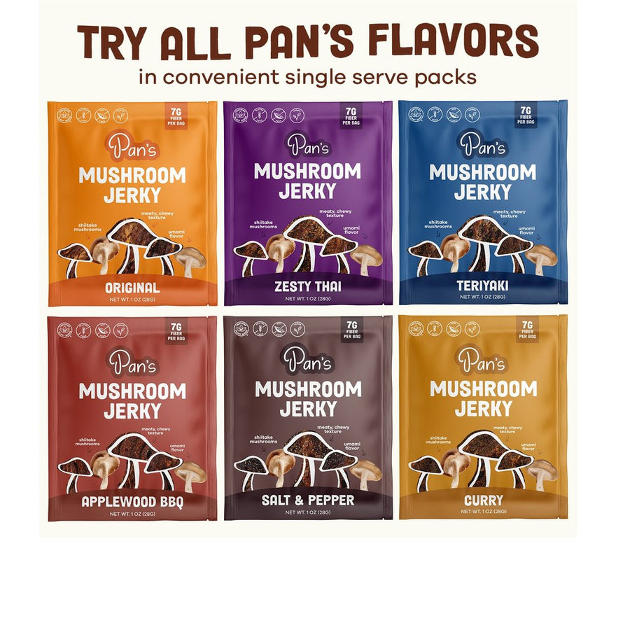 Pan's Mushroom Jerky 1oz Sampler Pack