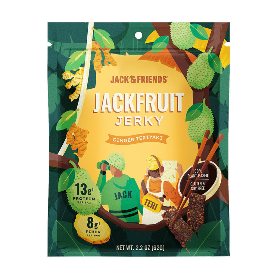 Jack & Teri (Ginger Teriyaki) Jackfruit Jerky (3-Pack)