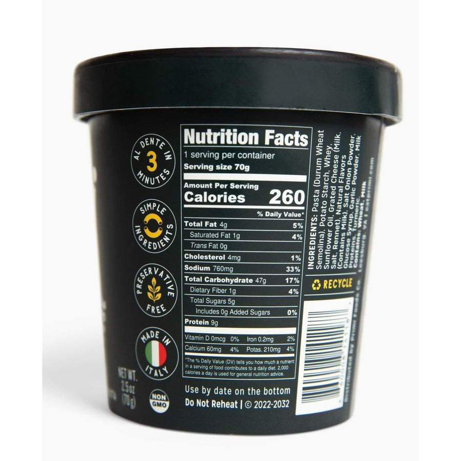 Primi Rapid-Cook Pasta Cups - Italian Mac & Cheese (12-pack)