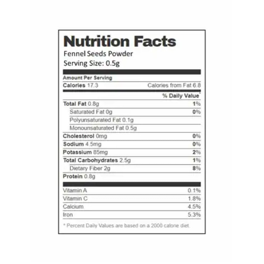 Fennel Seeds Powder - 2 Oz.