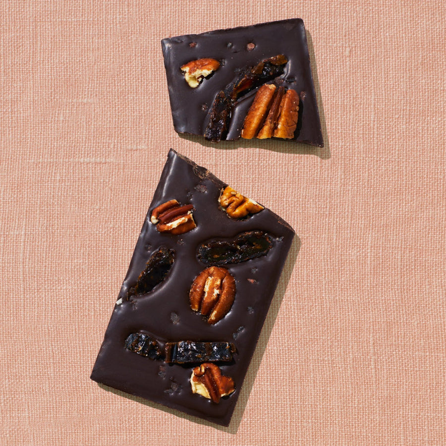 Pecan Date Date-Sweetened Dark Chocolate