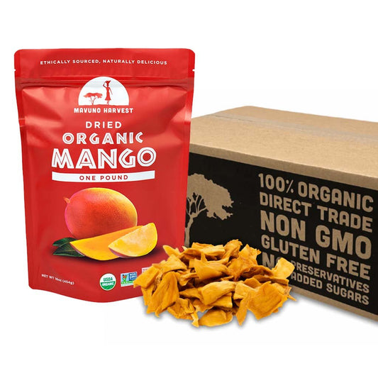 Mavuno Harvest Organic Dried Mango - 1 Pound (6-Pack)