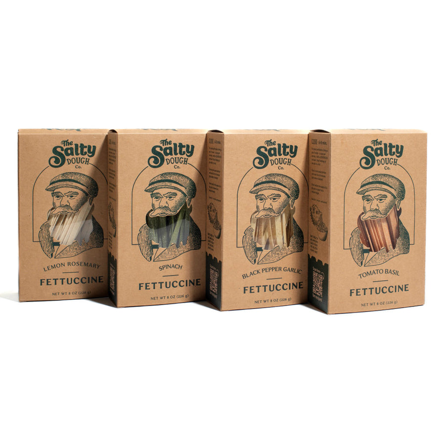 Salty Dough Co. Fettuccine Variety Pack (4-Pack)