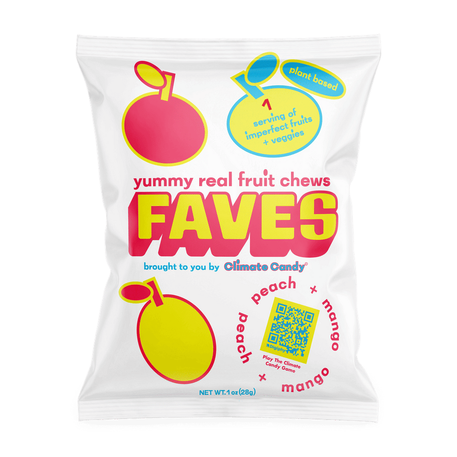 FAVES Peach + Mango Real Fruit Chews (24-Pack)