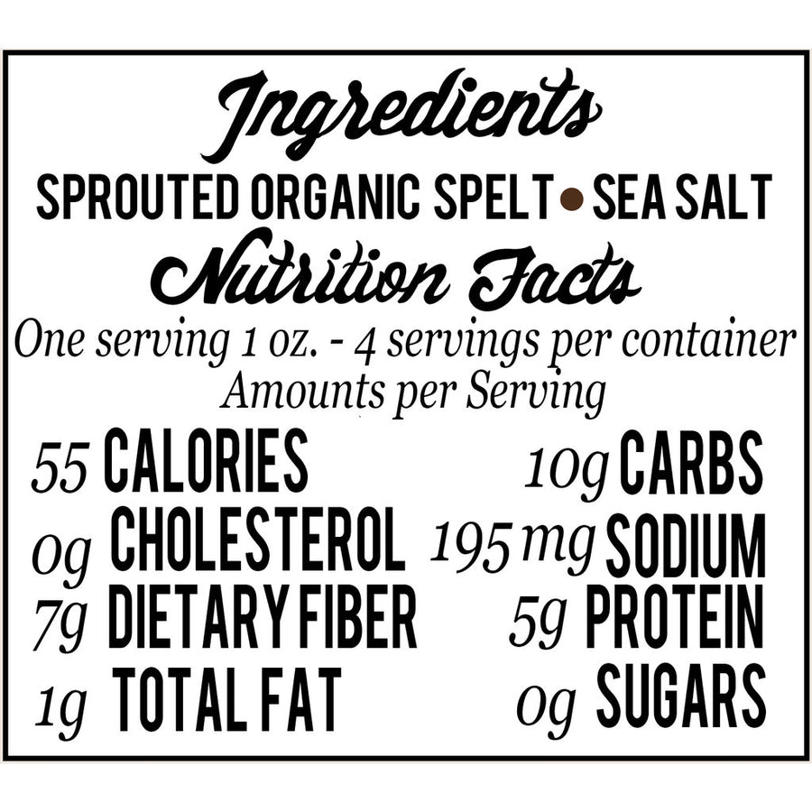 Hearty Spelt Sprouted Whole Grain Crisps