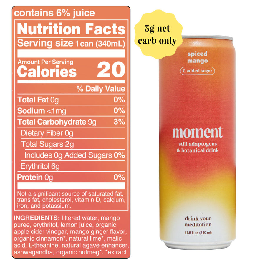 Moment - Spiced Mango Botanical Water (12-Pack)