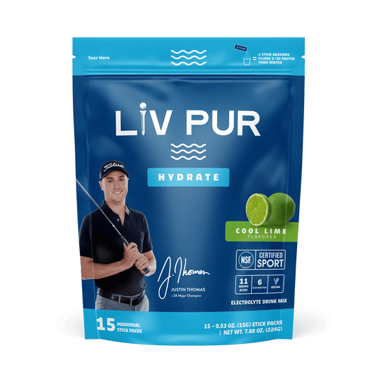 LivPur Nutrition Cool Lime Hydration Sticks (15 Servings)