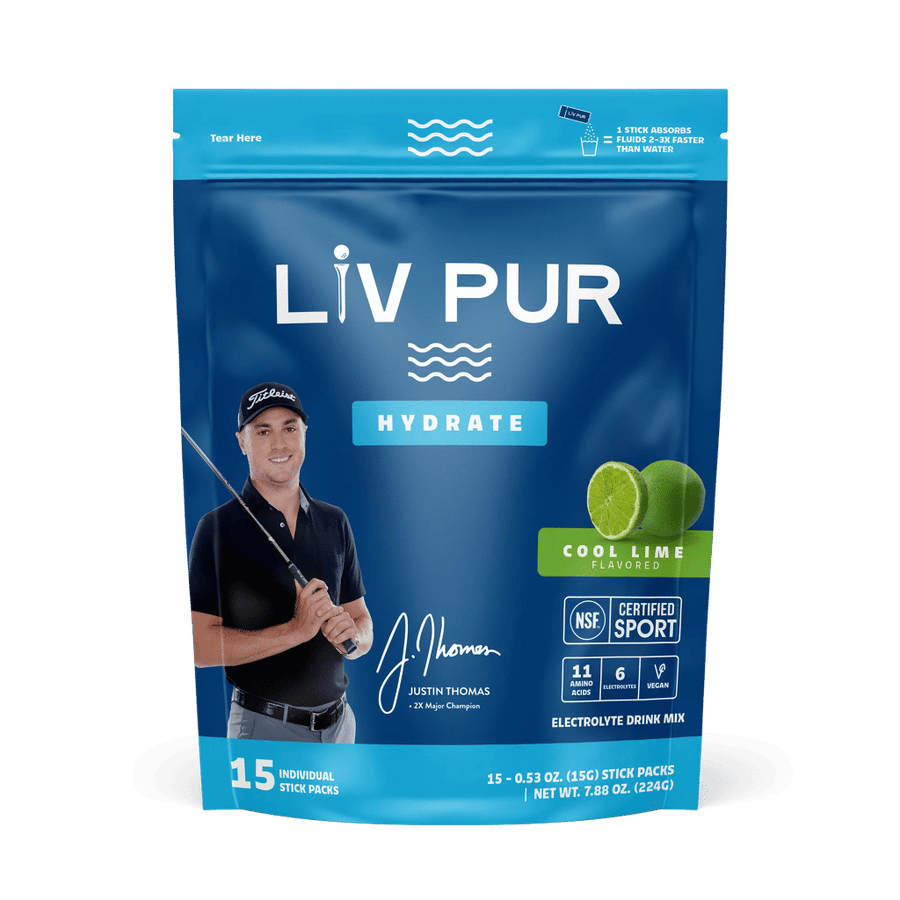 LivPur Nutrition Cool Lime Hydration Sticks (15 Servings)