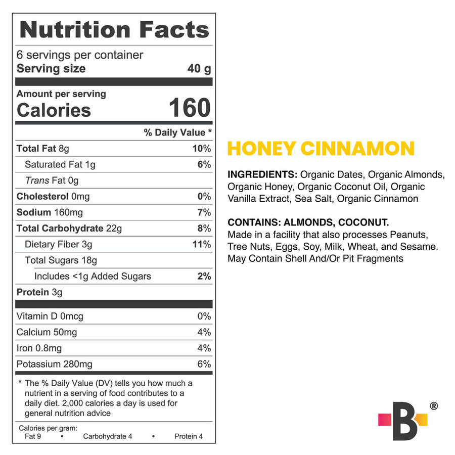 Honey Cinnamon Date & Nut Energy Bites (6-Pack)