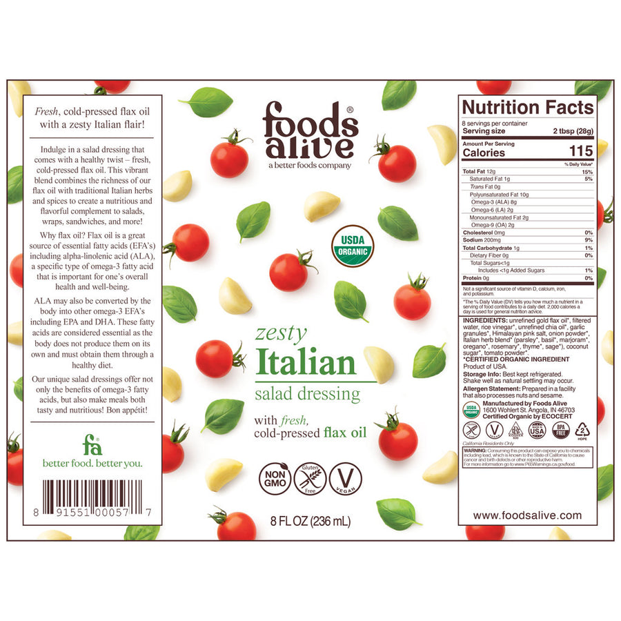 Vegan Italian Superfood Dressing 8oz (2-Pack)