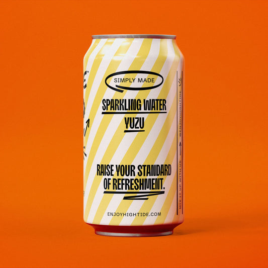 High Tide Yuzu Sparkling Water | Vegan, Sugar-Free (12-Pack)