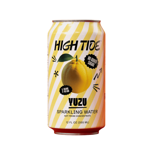 High Tide Yuzu Sparkling Water | Vegan, Sugar-Free (12-Pack)