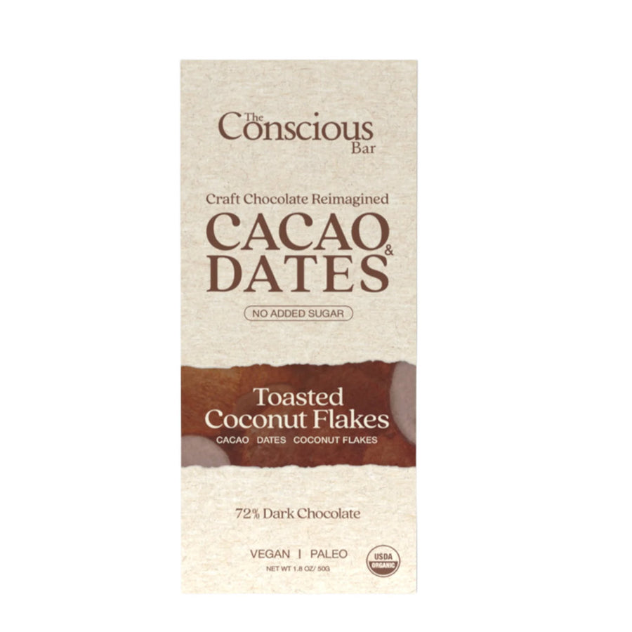 Toasted Coconut Flakes Chocolate - 72% Cacao