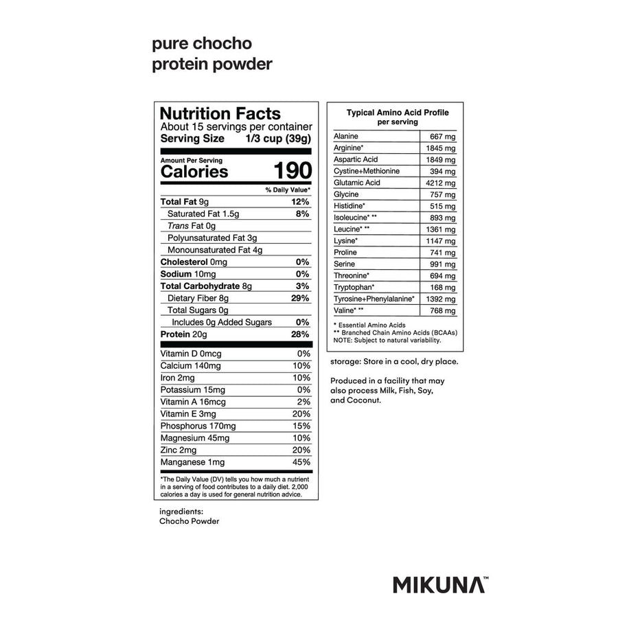 Chocho Superfood Vegan Protein -  Pure Chocho