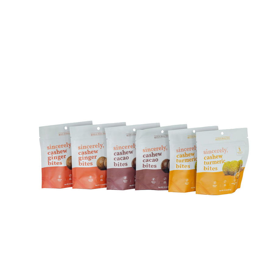 Vegan Cashew Assorted Energy Bites (6-Pack)