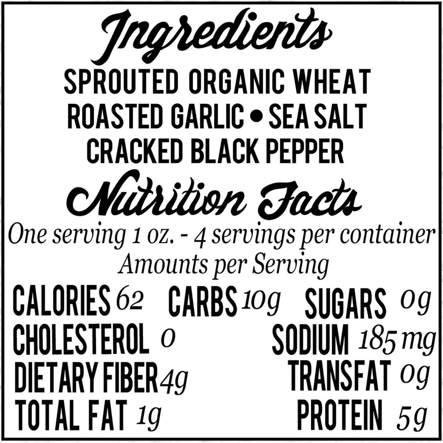 Garlic Pepper Sprouted Whole Grain Crisps