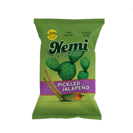 Nemi Cactus Crunchy Sticks - Pickled Jalapeño (6-Pack)