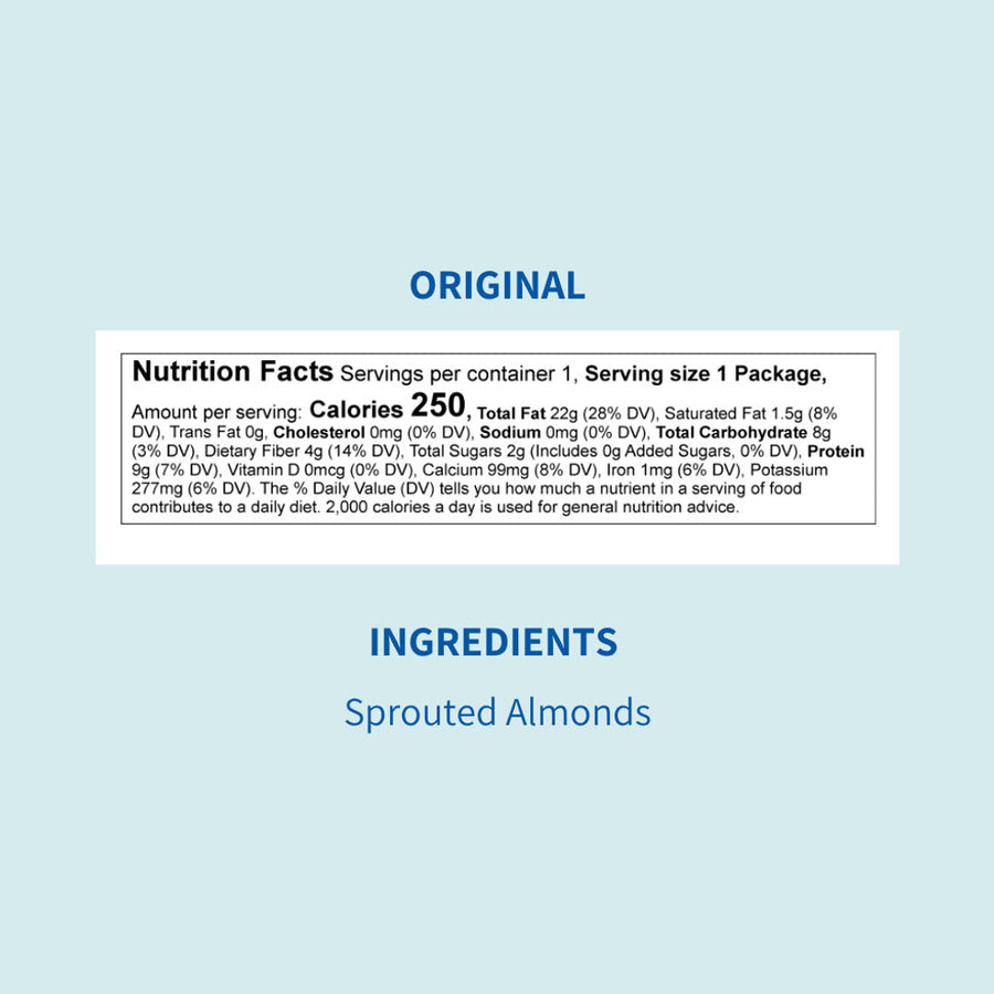 Unsalted Sprouted Almonds, Single Serve (8-Pack)