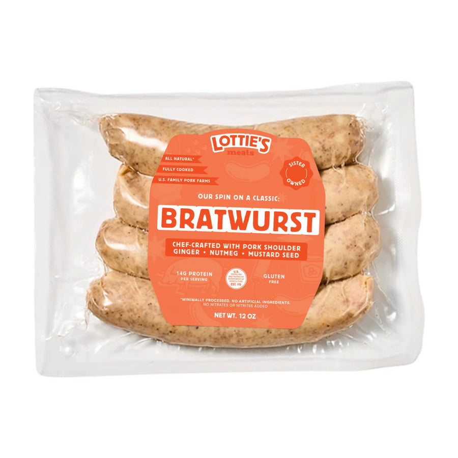 Lottie's Bratwurst Sausage - GF, All Natural (5-Pack)