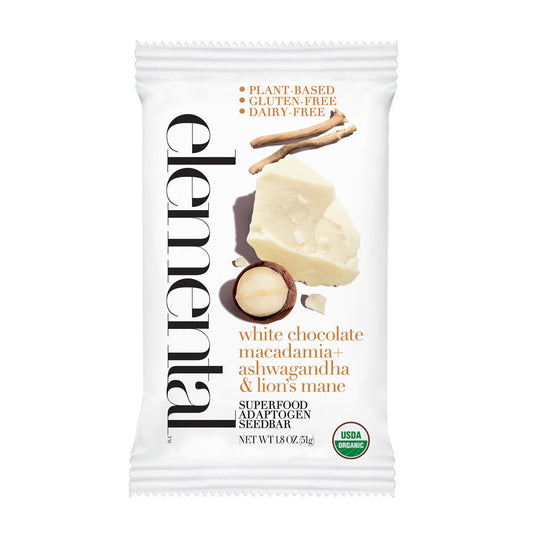 White Chocolate Macadamia + Lion's Mane Seedbar (12-pack)