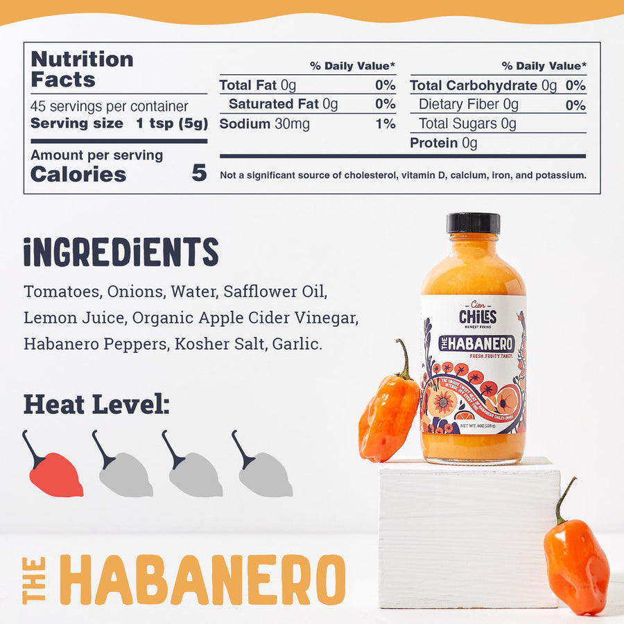 Cien Chiles Habanero Hot Sauce (3-Pack)