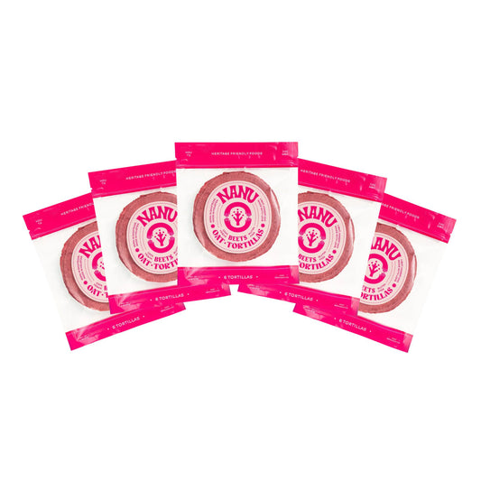 Nanu Beet Oat-Flour Tortilla (5-Pack)