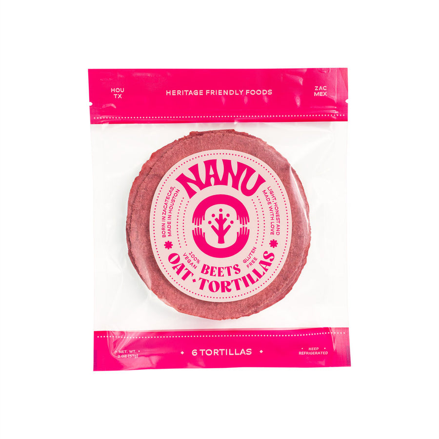 Nanu Beet Oat-Flour Tortilla (Pack)