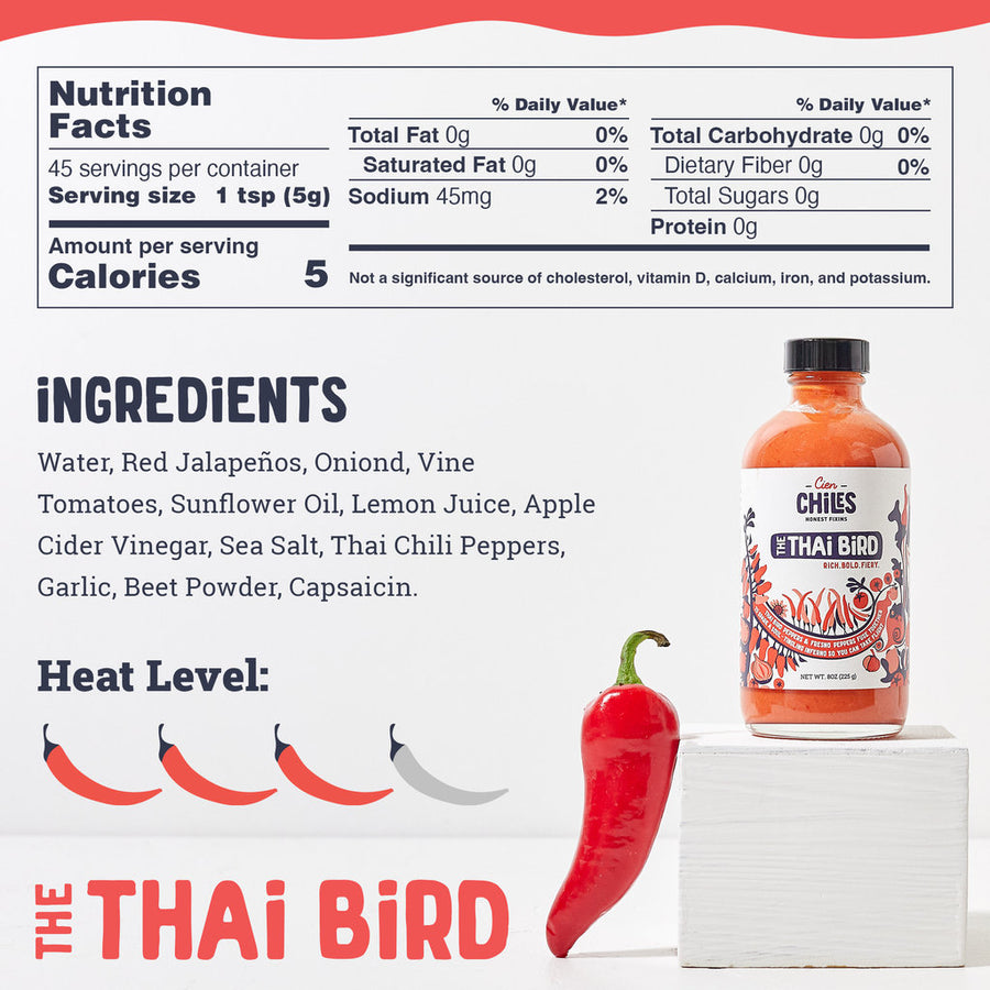 Cien Chiles Thai Bird Hot Sauce (3-Pack)