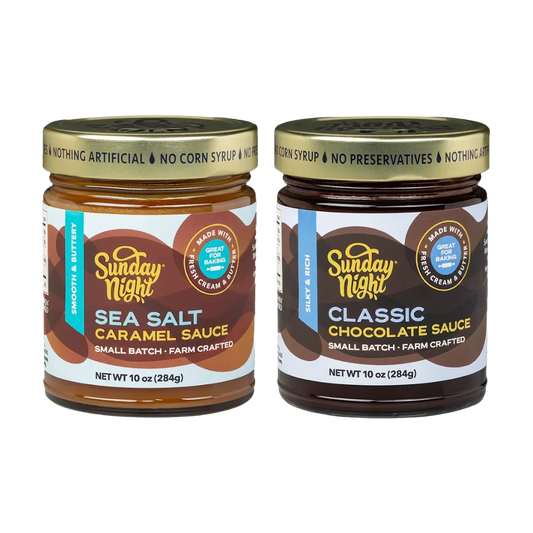 Classic Chocolate and Sea Salt Caramel Sauce Duo Gift Set