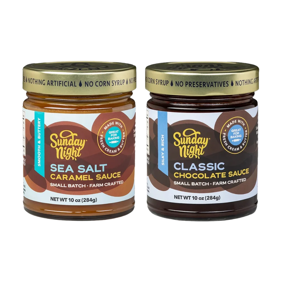Classic Chocolate and Sea Salt Caramel Sauce Duo Gift Set