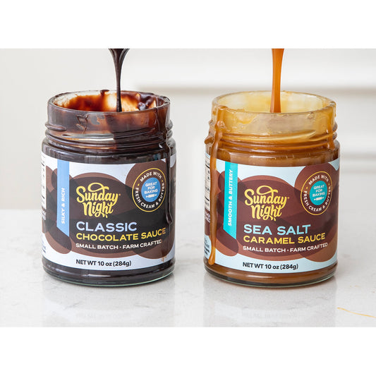Classic Chocolate and Sea Salt Caramel Sauce Duo Gift Set