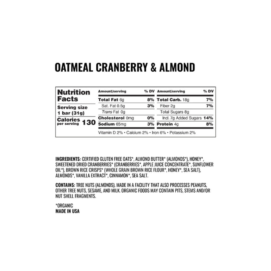 Oatmeal Cranberry & Almond Kids Bars (24-Pack)