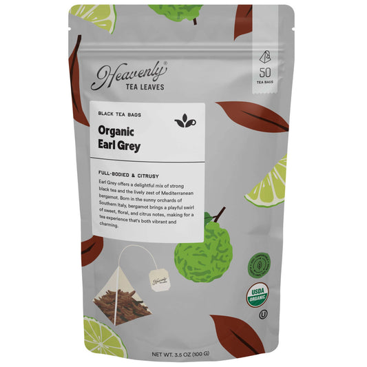 Organic Earl Grey, Compostable Pyramid Tea Bags