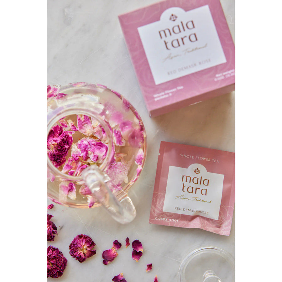 Organic Damask Rose Flower Tea Box (Caffeine-Free)