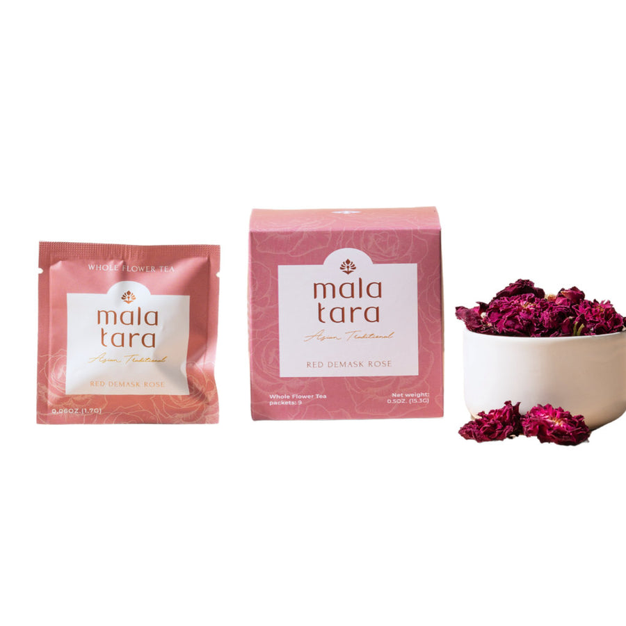 Organic Damask Rose Flower Tea Box (Caffeine-Free)