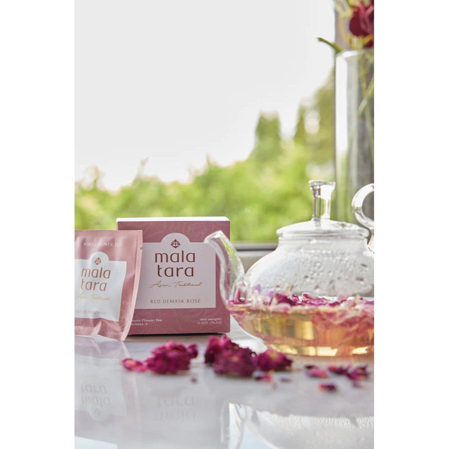 Organic Damask Rose Flower Tea Box (Caffeine-Free)
