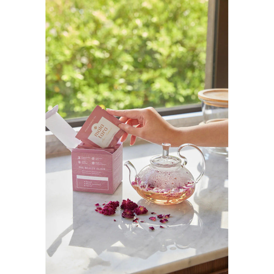 Organic Damask Rose Flower Tea Box (Caffeine-Free)