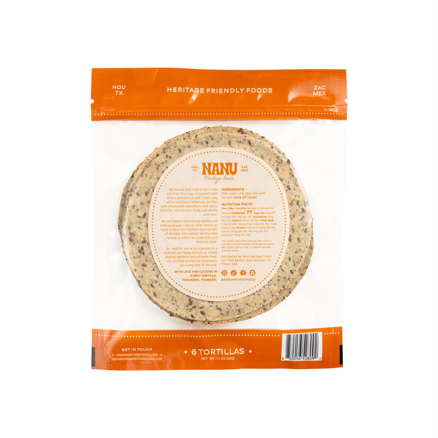 Nanu's Multi-Seed Oat Tortilla (Pack)