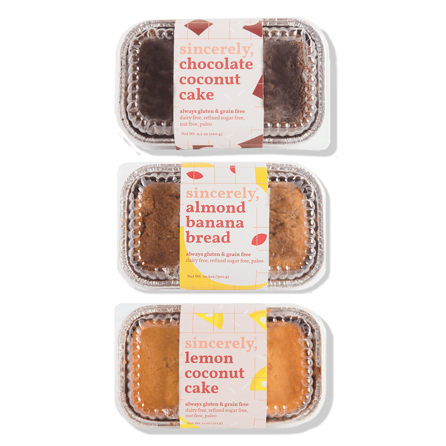 Assorted Gluten-Free, Dairy-Free Cake Sampler (3-Pack)