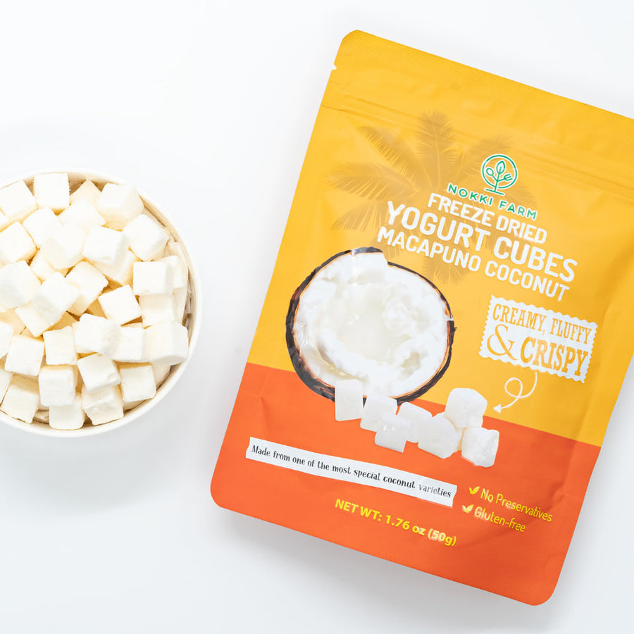 Freeze Dried Macapuno Coconut Yogurt Cubes (Pack)